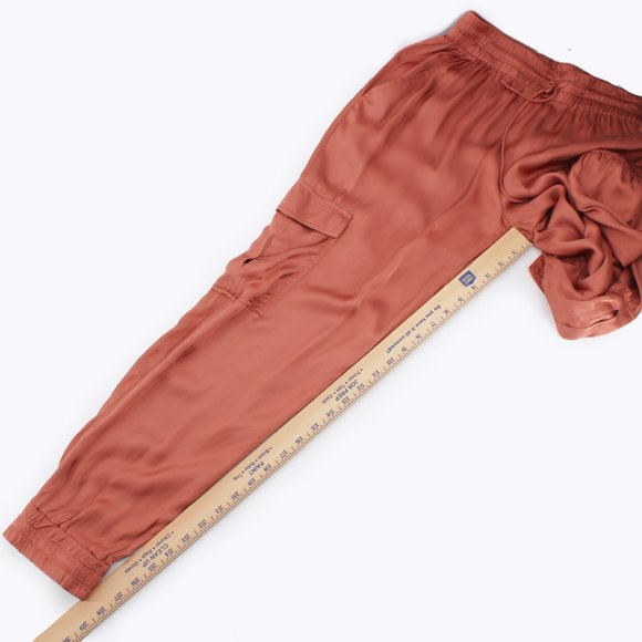 Young Fabulous & Broke Cargo Pants Silky Satin Joggers Drawstring M - Picture 12 of 14